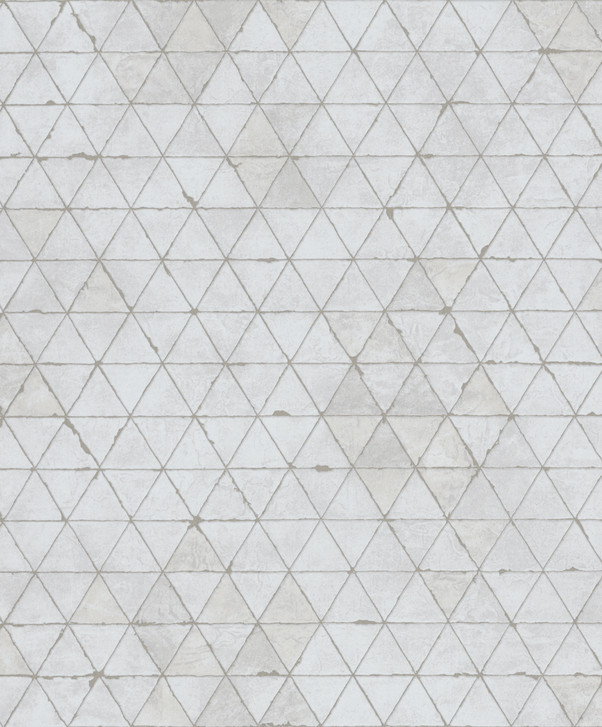 Vliestapete mit kleinen Dreiecken weiss, beige Grafisch - WA446405