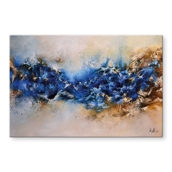 Acrylglasbild Blau-goldene Interaktion - Fedrau - WA435125