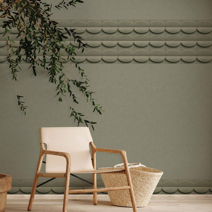 Bordüre in Grün, Grafisch für Wohnzimmer, Schlafzimmer 5.00 x 0.177 m - WA448721