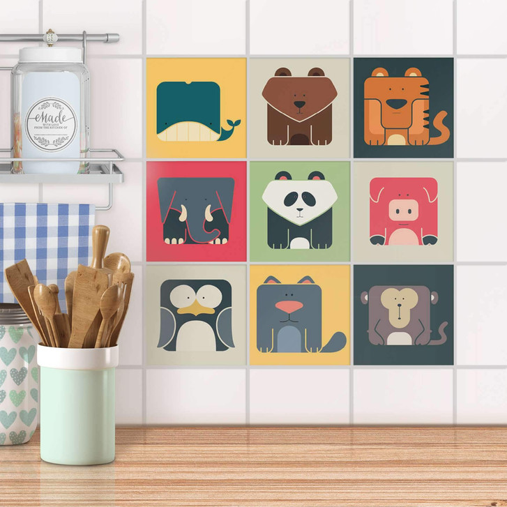 Fliesenaufkleber Set - Zoo Maniac - CR102684
