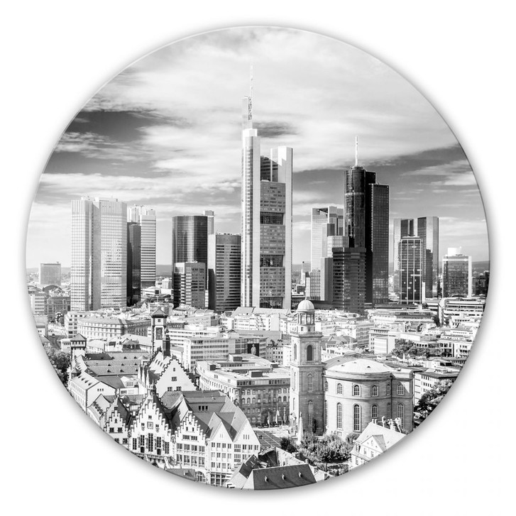 Glasbild Frankfurter Skyline - rund - WA123059