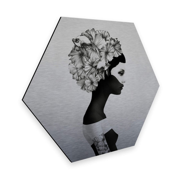 Hexagon - Alu-Dibond-Silbereffekt - Ireland - Marianna - WA299633