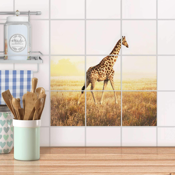 Klebefliesen - Savanna Giraffe - 9er Set - CR108066
