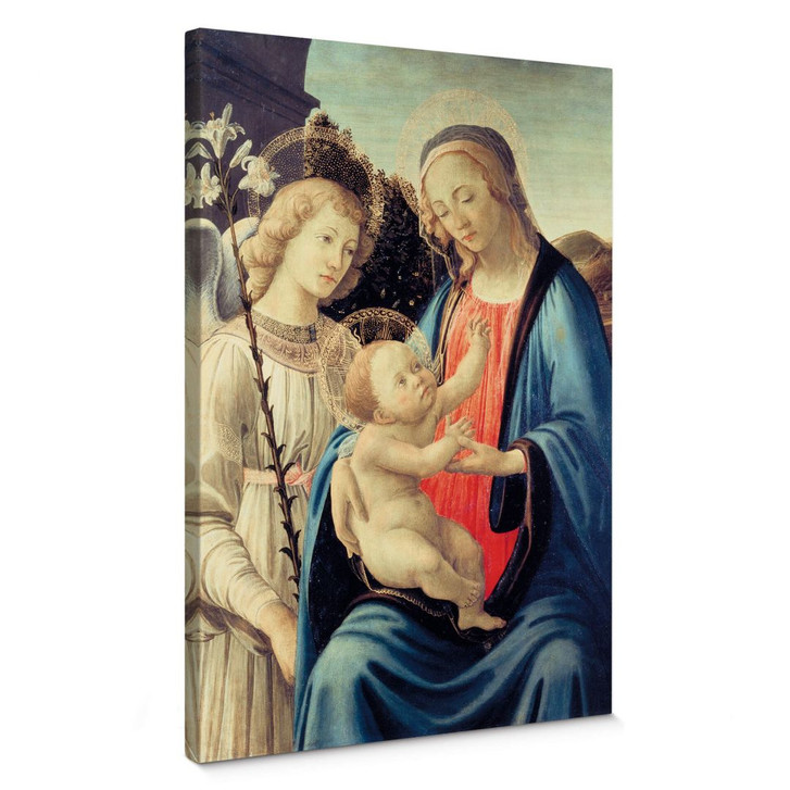 Leinwandbild Botticelli - Madonna mit Kind und einem Engel - WA359452