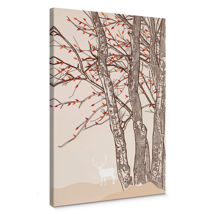 Leinwandbild Hirsch im Wald - WA365107
