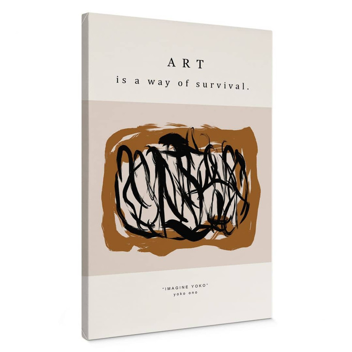 Leinwandbild Schwarze Pinselstriche - Imagine Yoko - Treechild - WA437201