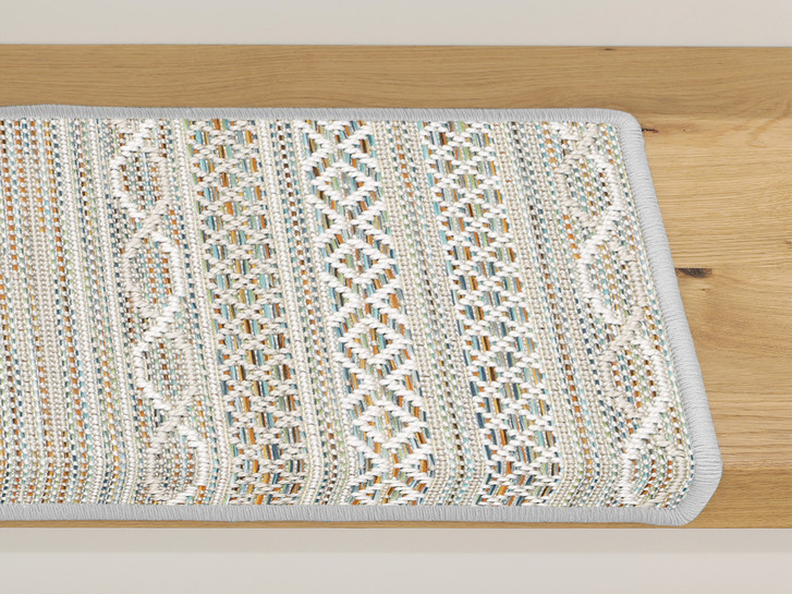 Nahla Stufenmatte Rechteckig Wunschmass in Silver - TS443367