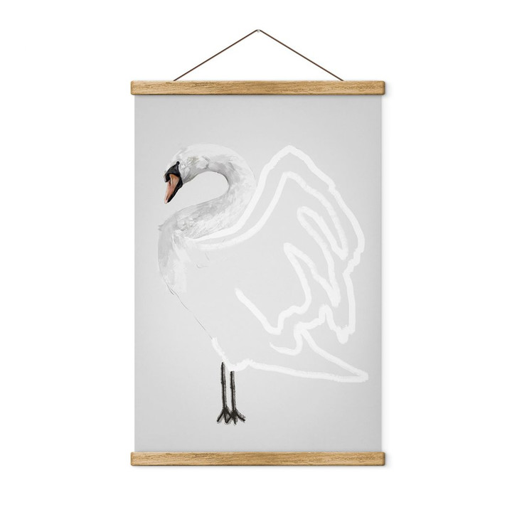 Stoffbild Schwan Illustration - Roberg - WA411051