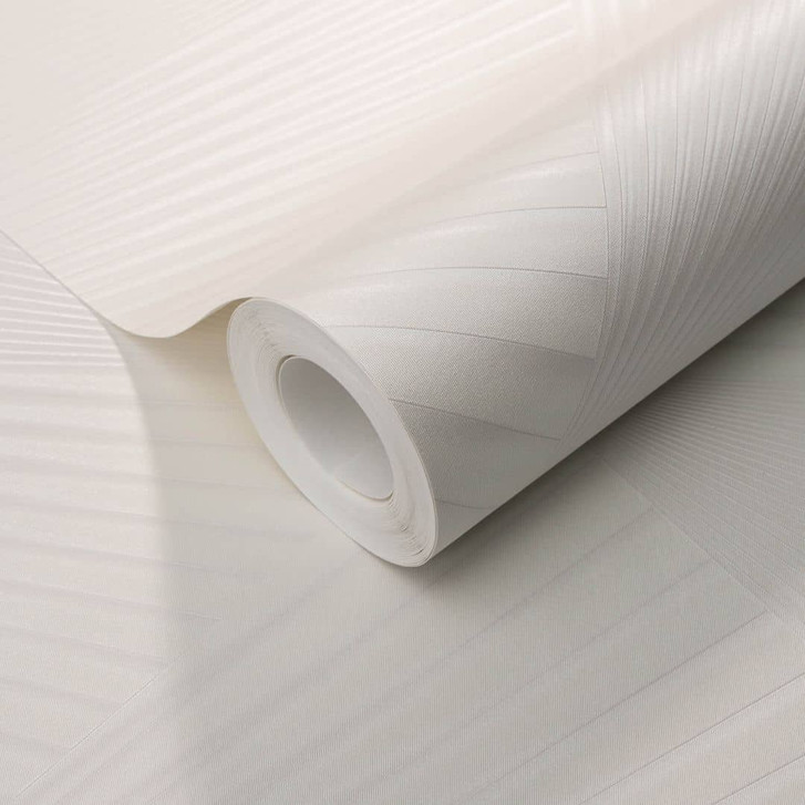 Vliestapete mit grafischen Mustern und Metallic-Effekt in weiss - WA397825