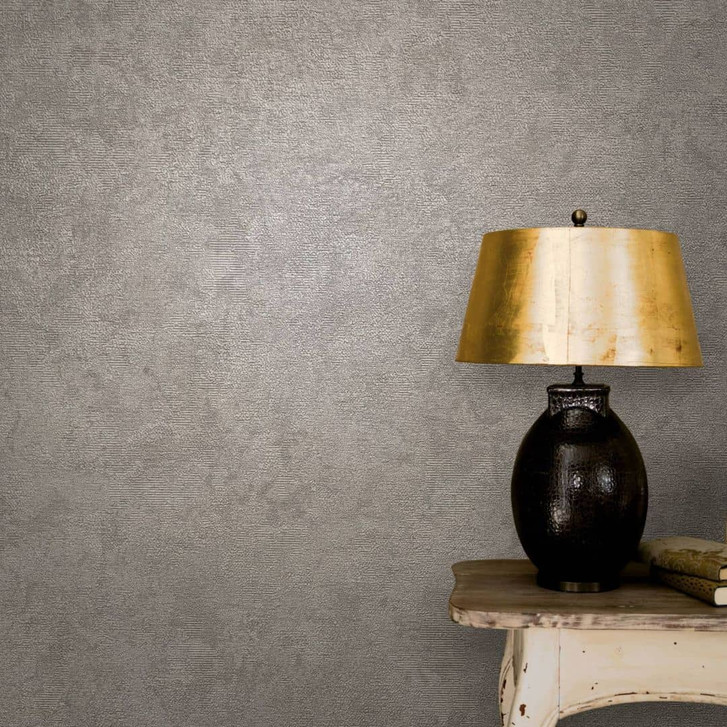 Vliestapete mit leicht linierter Struktur braun Uni - WA444257