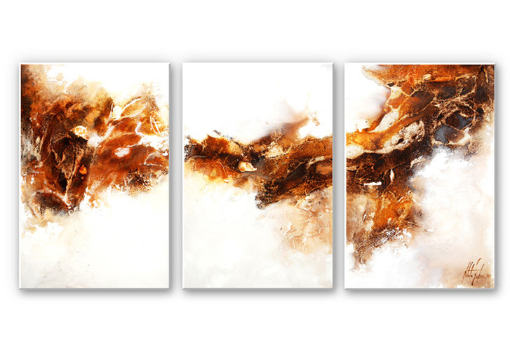 Wandbild Fedrau - Flüssiges Gold 02 (3-teilig) - WA192469