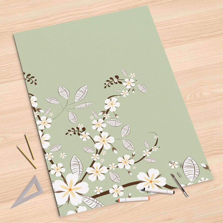 Folienbogen (80x120cm) - White Blossoms - CR107472
