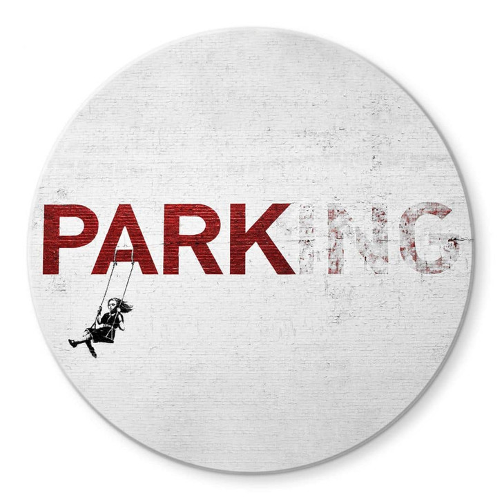 Glasbild Banksy - Parking - Rund - WA332052