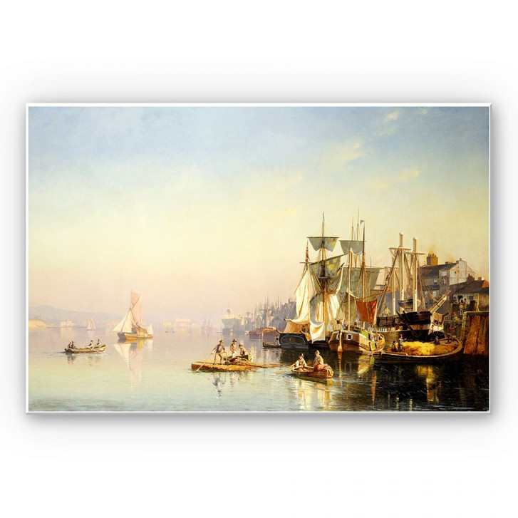 Hartschaumbild Neumann - Fischerboote und Kähne auf der Themse bei Greenwich - WA130428