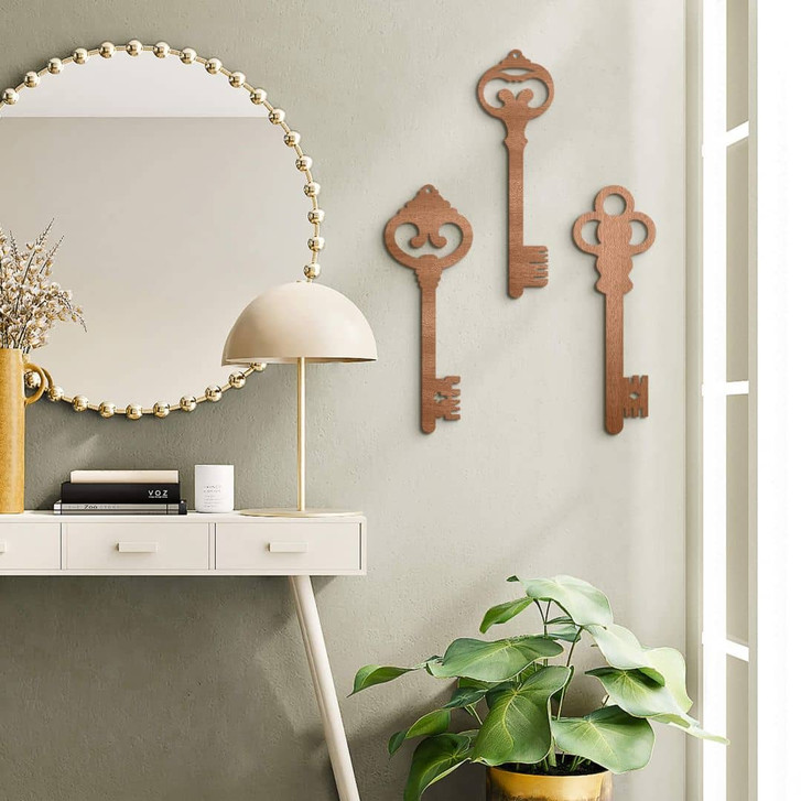 Holzkunst Mahagoni - Schlüssel (3er Set) - WA133468