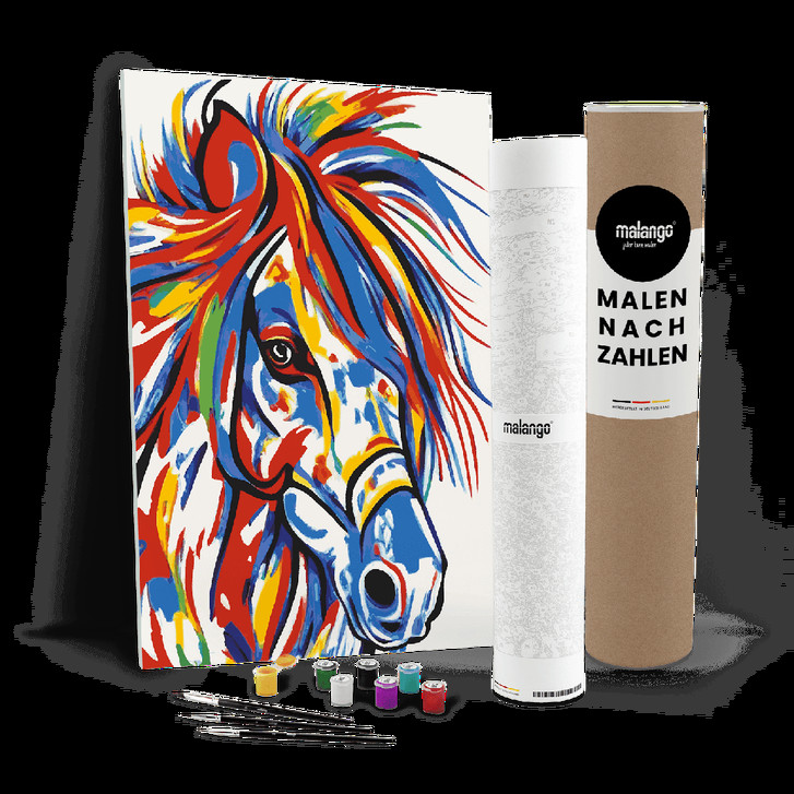 Malen nach Zahlen Leinwandbild - Pferd Pferdinand - WA447508