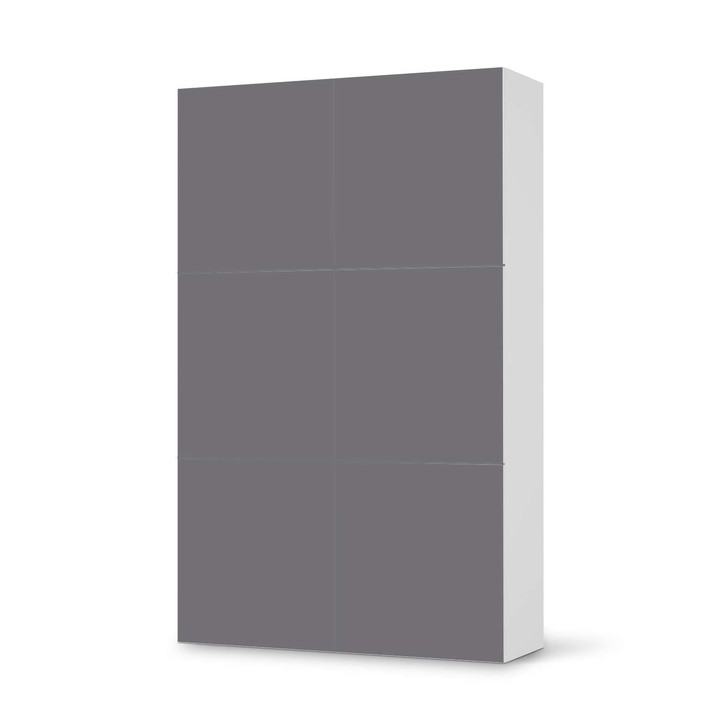 Möbel Klebefolie IKEA Besta Schrank 6 Türen (hoch) - Grau Light - CR113358