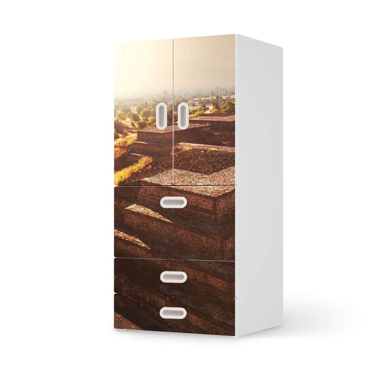 Möbelfolie IKEA Stuva / Fritids - 3 Schubladen und 2 kleinen Türen - Teotihuacan - CR117635