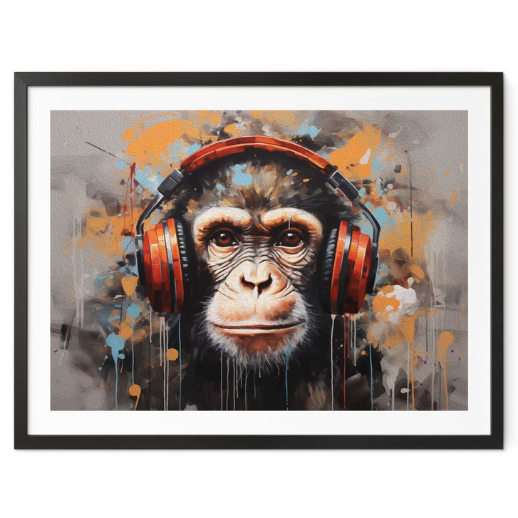 Poster DJ Affe mit Kopfhörer - Magnusson - WA407381