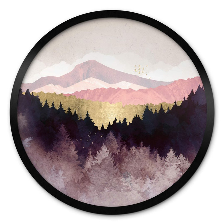 Poster SpaceFrog Designs - Lila Wald - Rund - WA349898