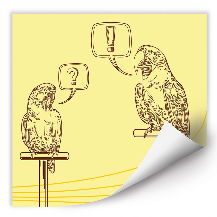 Wallprint Papageien Illustration - WA188000