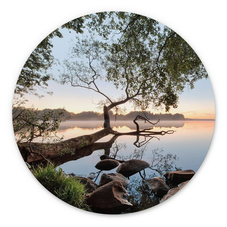 Wandbild Blick auf den See - Alu-Dibond Rund - Keller - WA393546