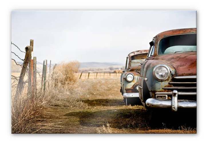 Acrylglasbild XXL Old Rusted Cars - WA111891