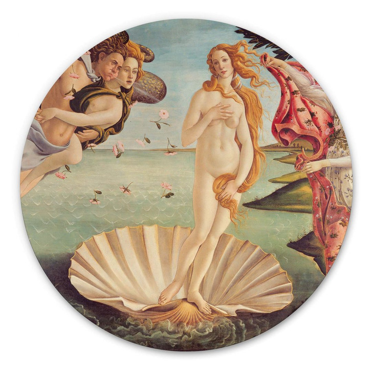 Alu-Dibond Botticelli - Geburt der Venus - Rund - WA352004