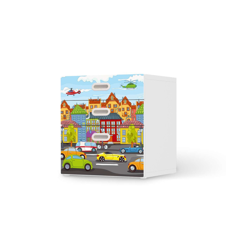 Folie IKEA Stuva / Fritids Kommode - 3 Schubladen - City Life - CR105858