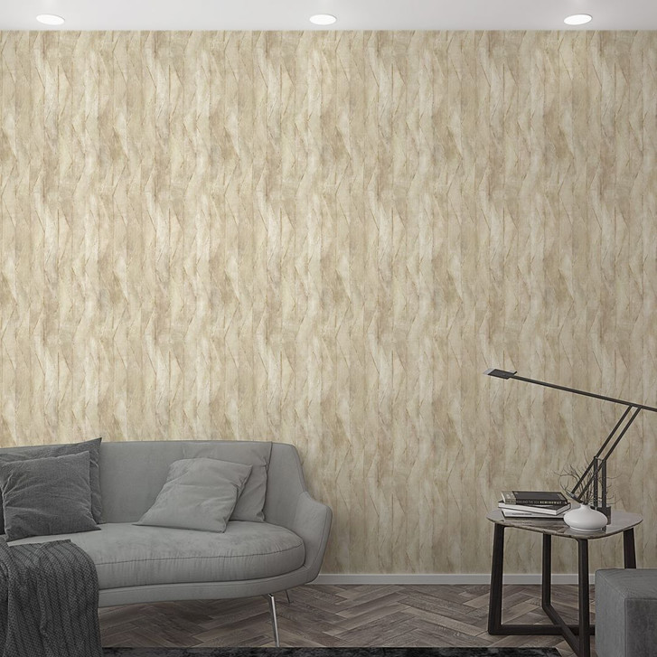 Fototapete mit grafischem Muster, Beige Struktur 3.40 x 2.12 m - WA448909