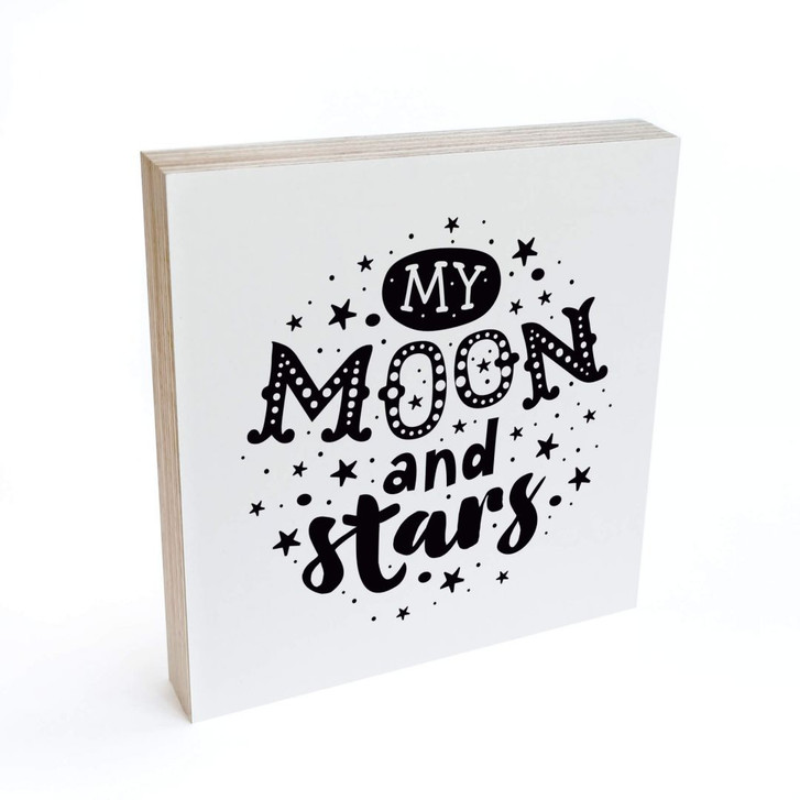 Holzbild zum Hinstellen - My Moon and Stars - 15x15cm - WA306403
