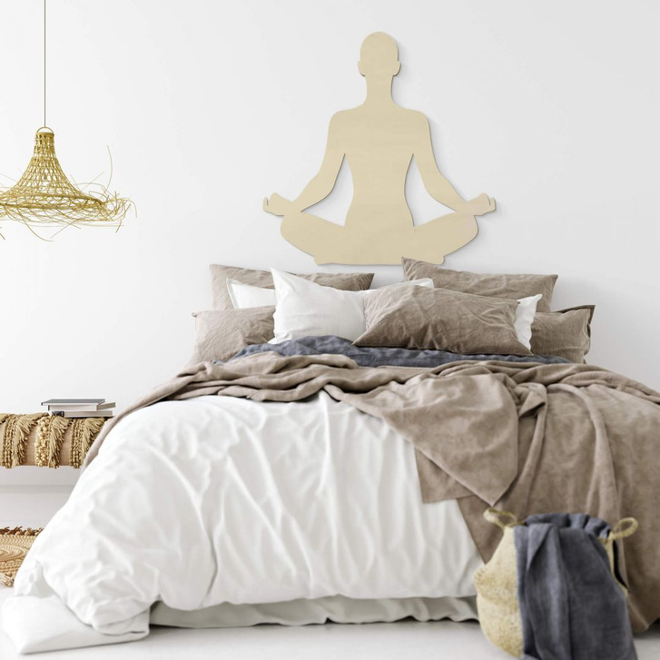 Holzdeko Pappel - Yoga Pose sitzend 01 - WA299855