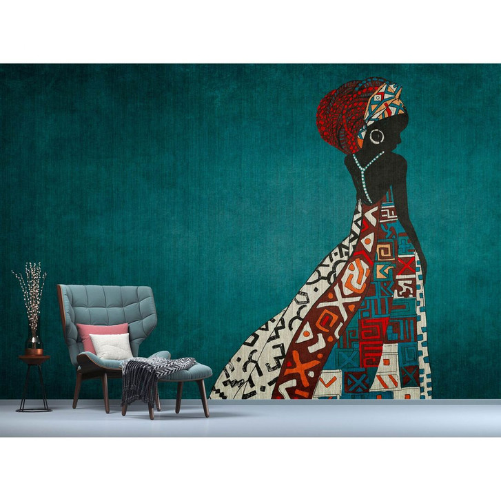 Livingwalls Fototapete Walls by Patel 3 Nairobi 1 blau, rot, schwarz, weiss, gelb - WA327989