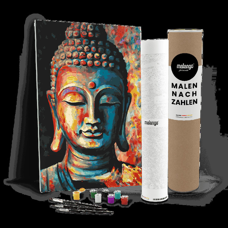 Malen nach Zahlen Leinwandbild - Buddha Modern Art - WA447208