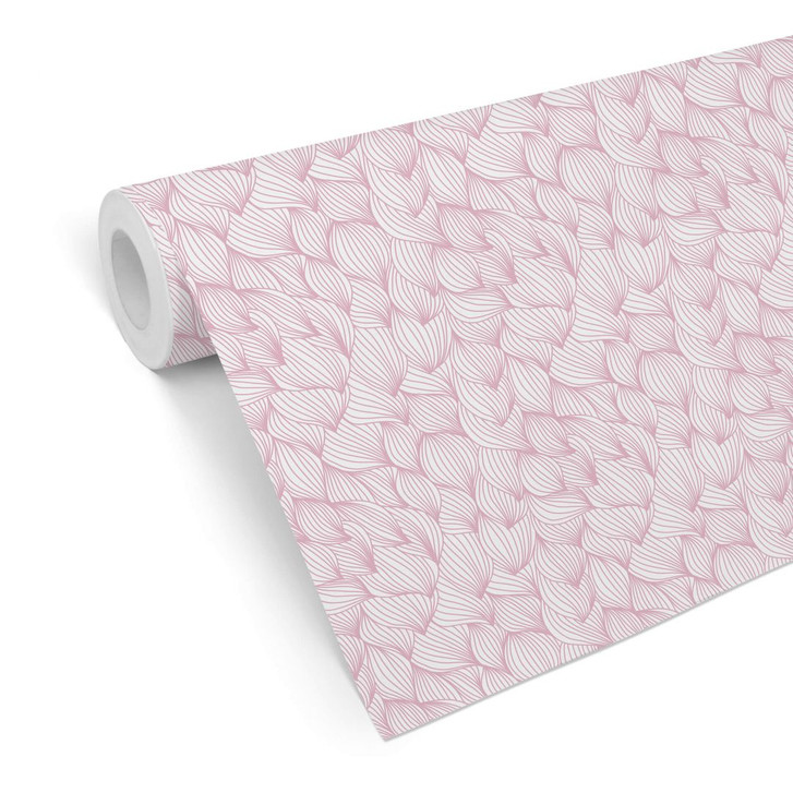 Mustertapete - Grafische Wellen -rosa - WA236485