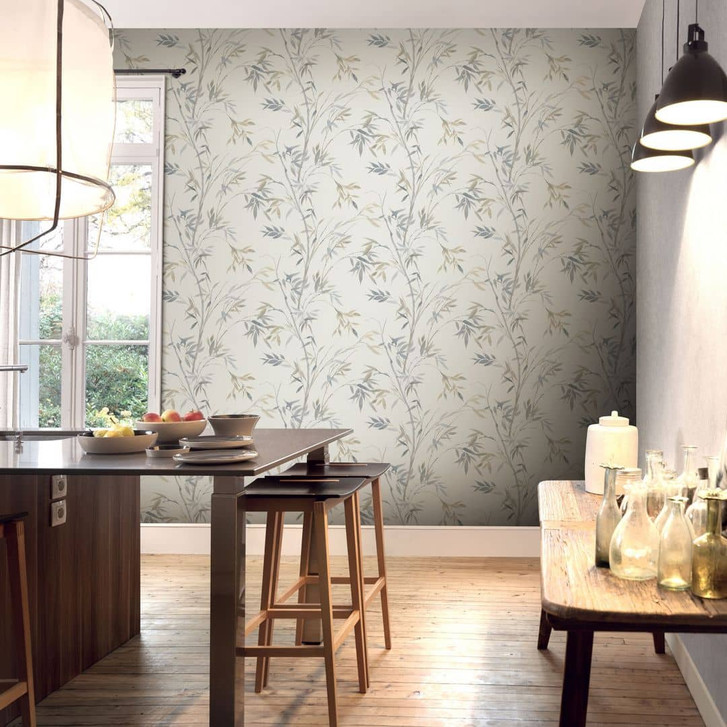 Rankentapete, Bambusmustertapete, Vliestapete Erismann Martinique beige - WA397720