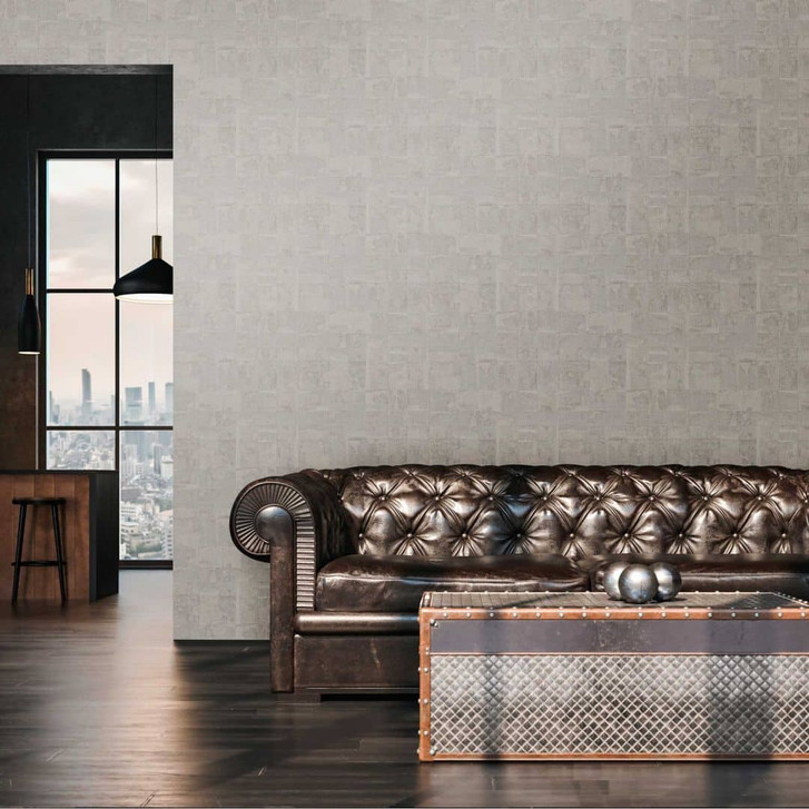 Strukturtapete leicht glänzend in Grau - Betonoptik Mustertapete - Moderne Vliestapete - WA397227