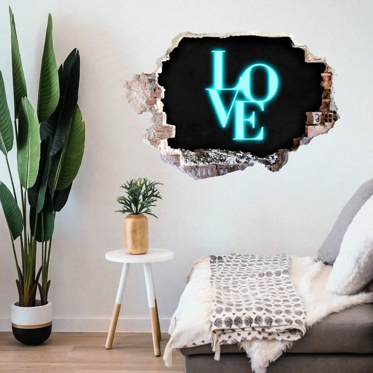 Wandtattoo Love Schriftzug modern Neonlicht - WA383854