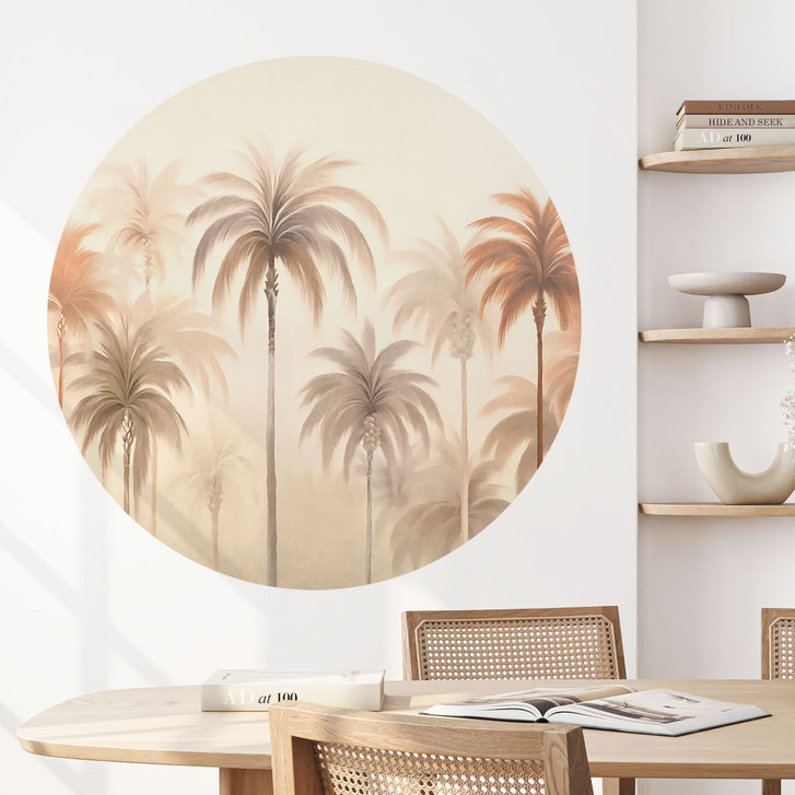 Wandtattoo Tropische Landschaft mit Palmen - Haase - Rund - WA429850