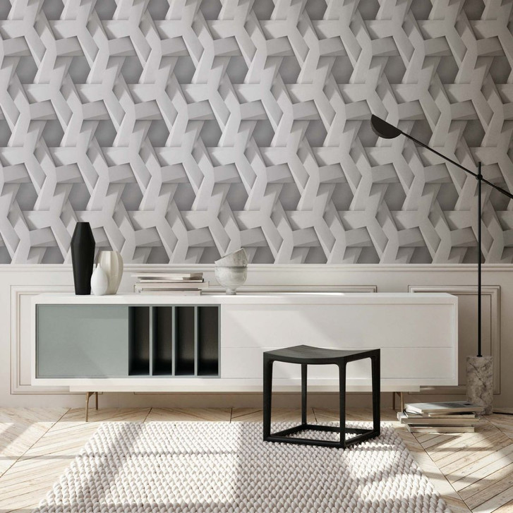 A.S. Création 3d Tapete PintWalls Vliestapete Grau, Weiss - WA351296