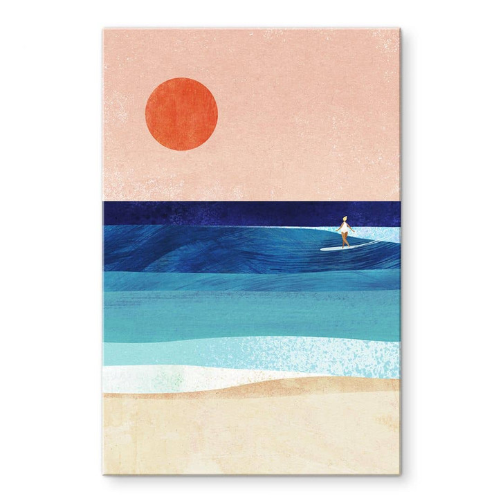 Acrylglasbild Surfer Mädchen beim Sonnenuntergang - Rivers - WA479692