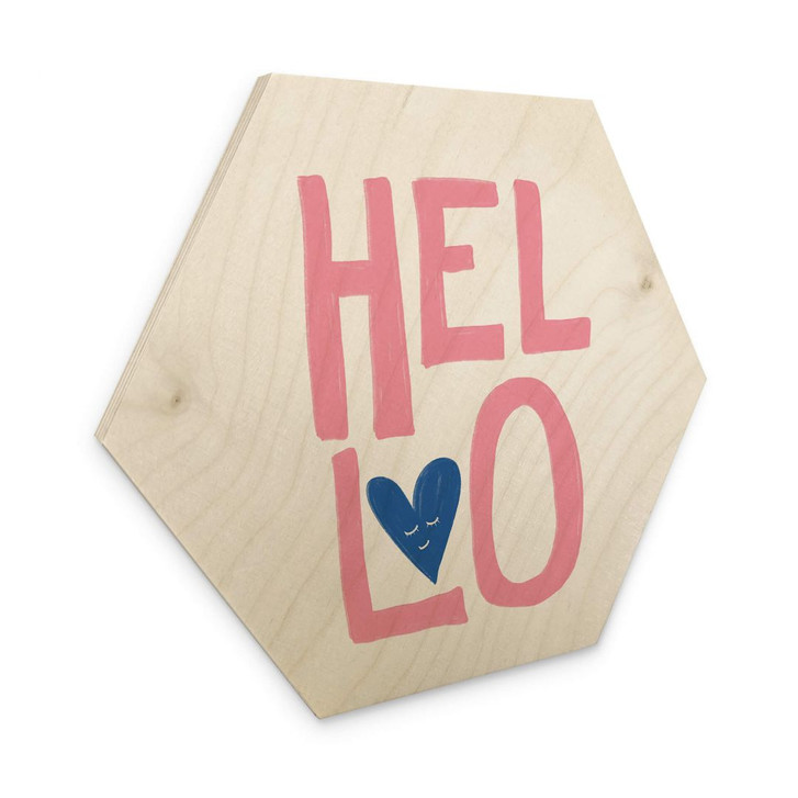 Hexagon Holzbild Fritsch - Ein freundlicher Gruss - WA400427