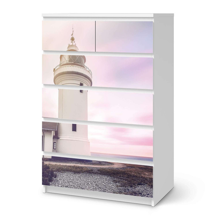 Möbel Klebefolie IKEA Malm Kommode 6 Schubladen (hoch) - Lighthouse - CR113736