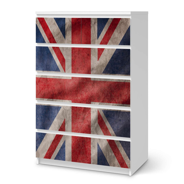 Möbel Klebefolie IKEA Malm Kommode 6 Schubladen (hoch) - Union Jack - CR113812