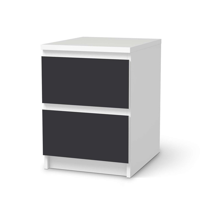 Möbelfolie IKEA Malm Kommode 2 Schubladen - Grau Dark - CR116159