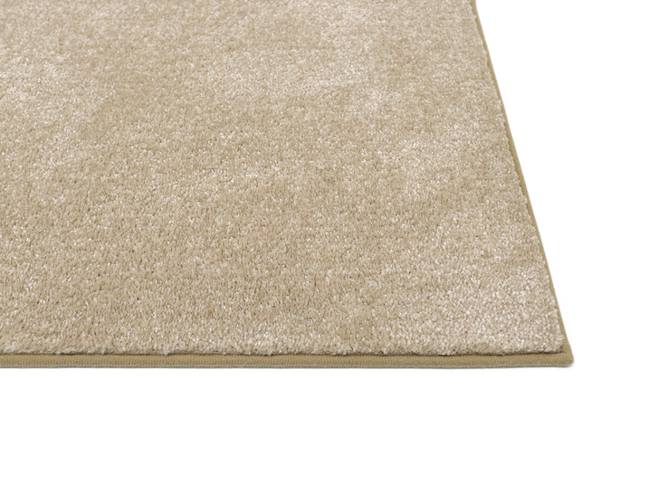 Riga Velour Paspelteppich Rechteck Wunschmass in Sand - TS547542