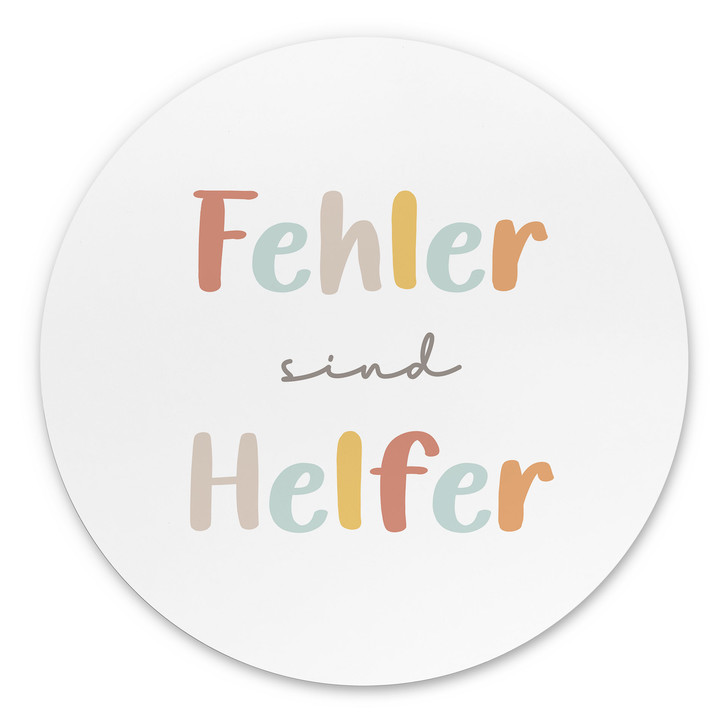 Rundes Alu-Dibond - Selbstliebe-Spruch 