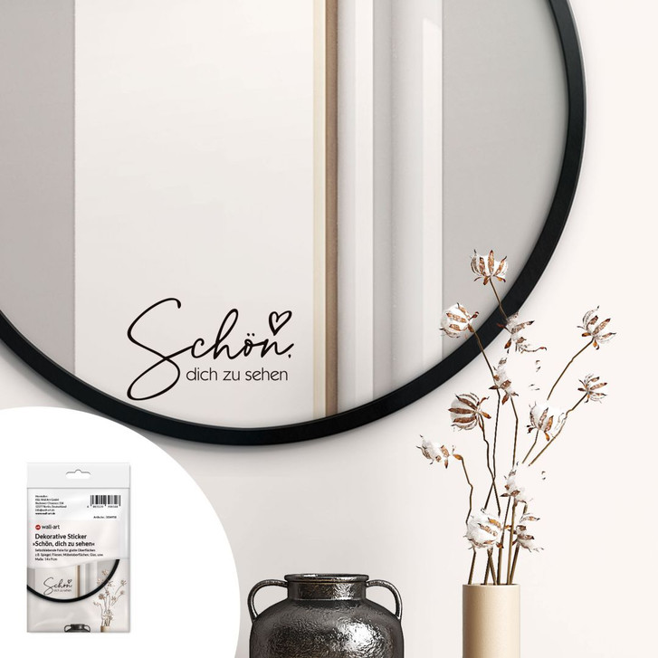 Spiegelsticker, Dekorativer Sticker Schön, dich zu sehen - WA487924