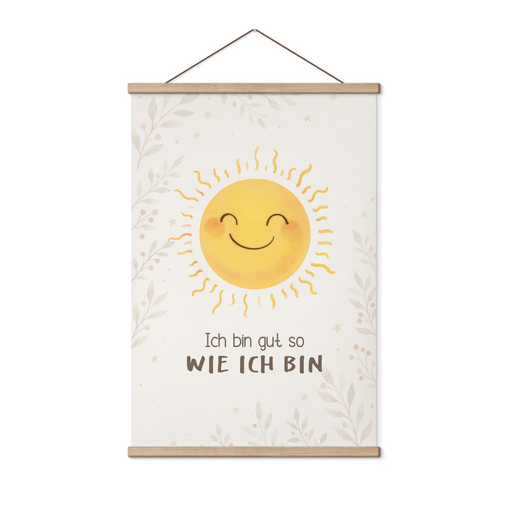 Stoffbild mit Sonne - Kraftsatz für Kinder 