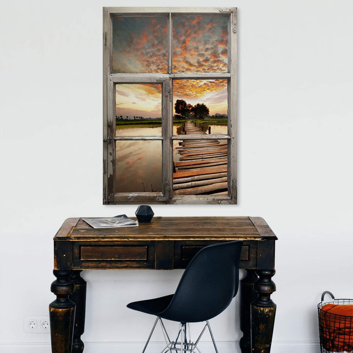 3D Wandtattoo Fenster Shabby - To the other side - WA229623
